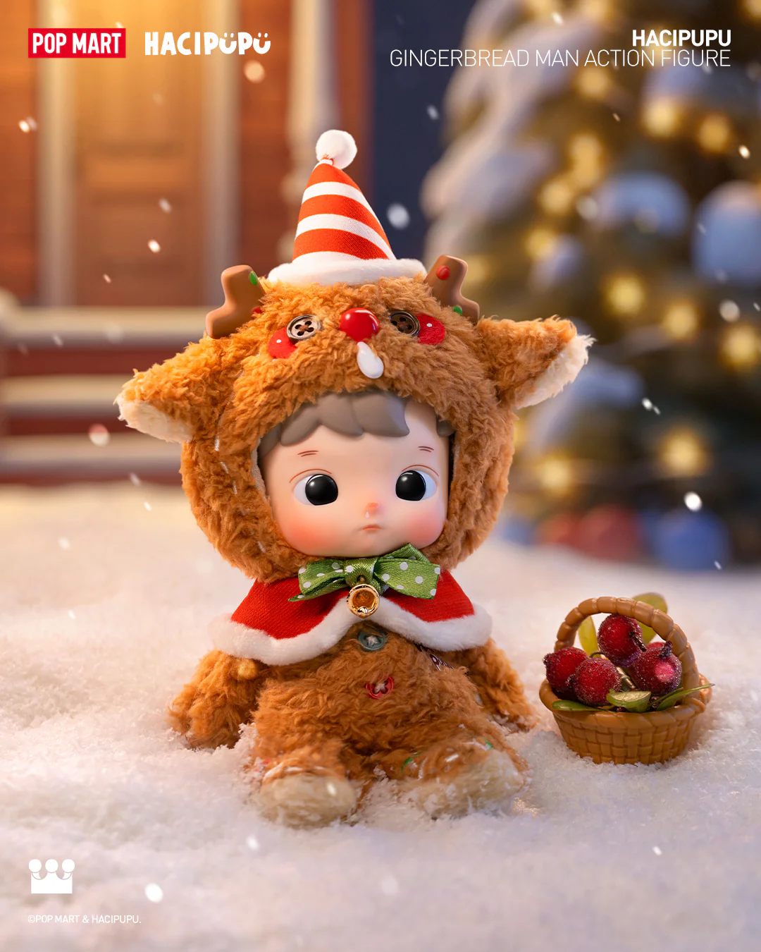 POP MART Hacipupu Gingerbread Man Action Figure