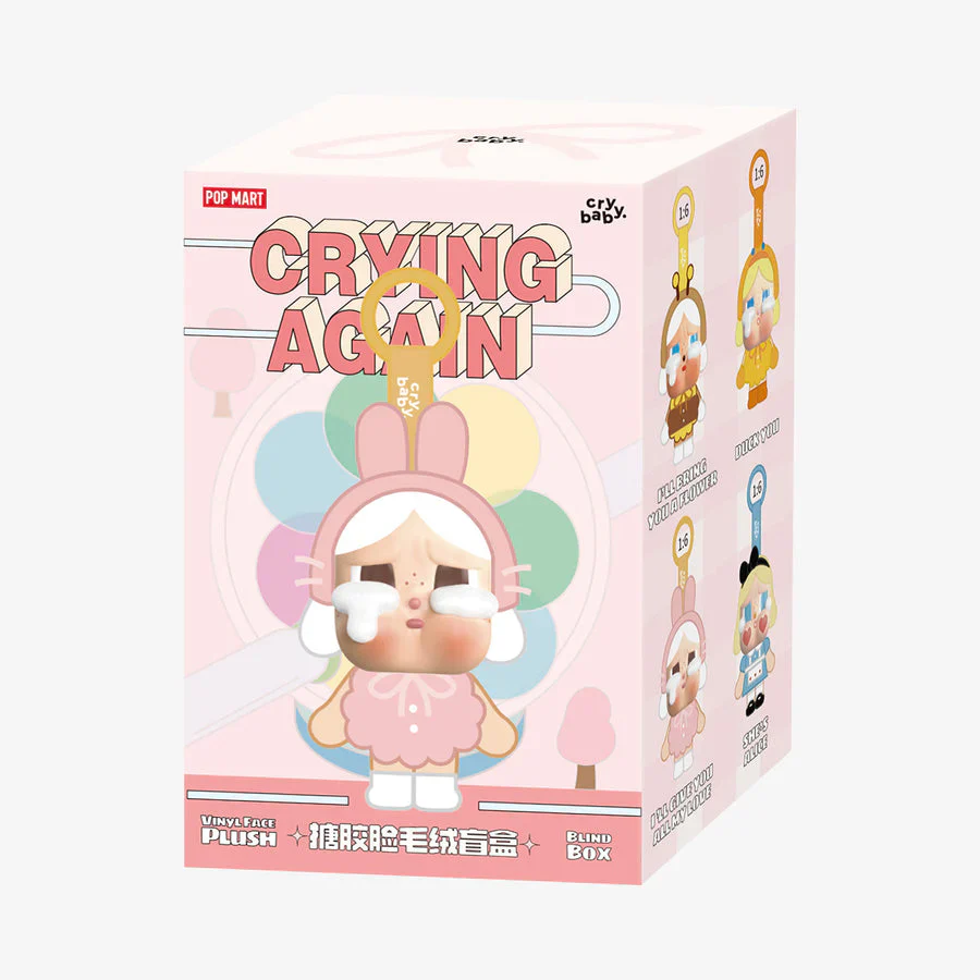 Pop Mart x Crybaby Crying Again Series Vinyl Plush Pendant Sealed Case blind box