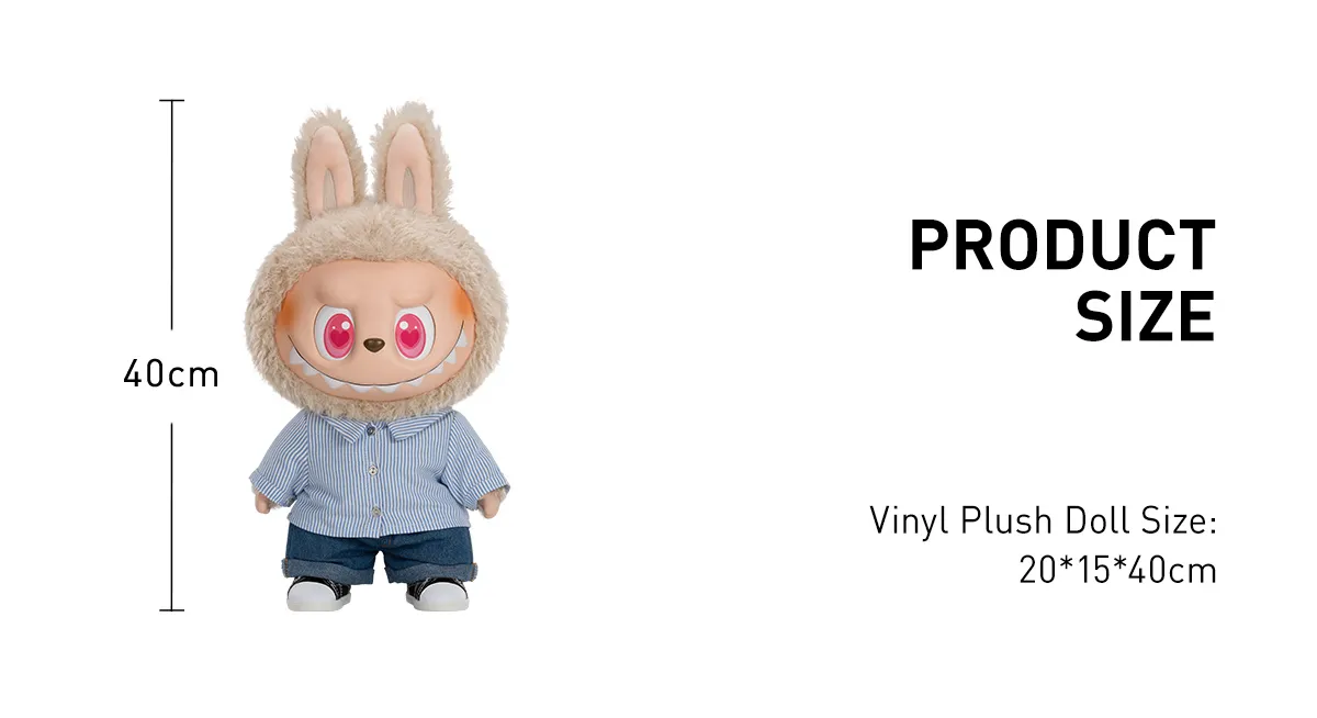 POP MART The Monsters labubu Flip With Me Is A Vinyl Plush Doll 40cm
