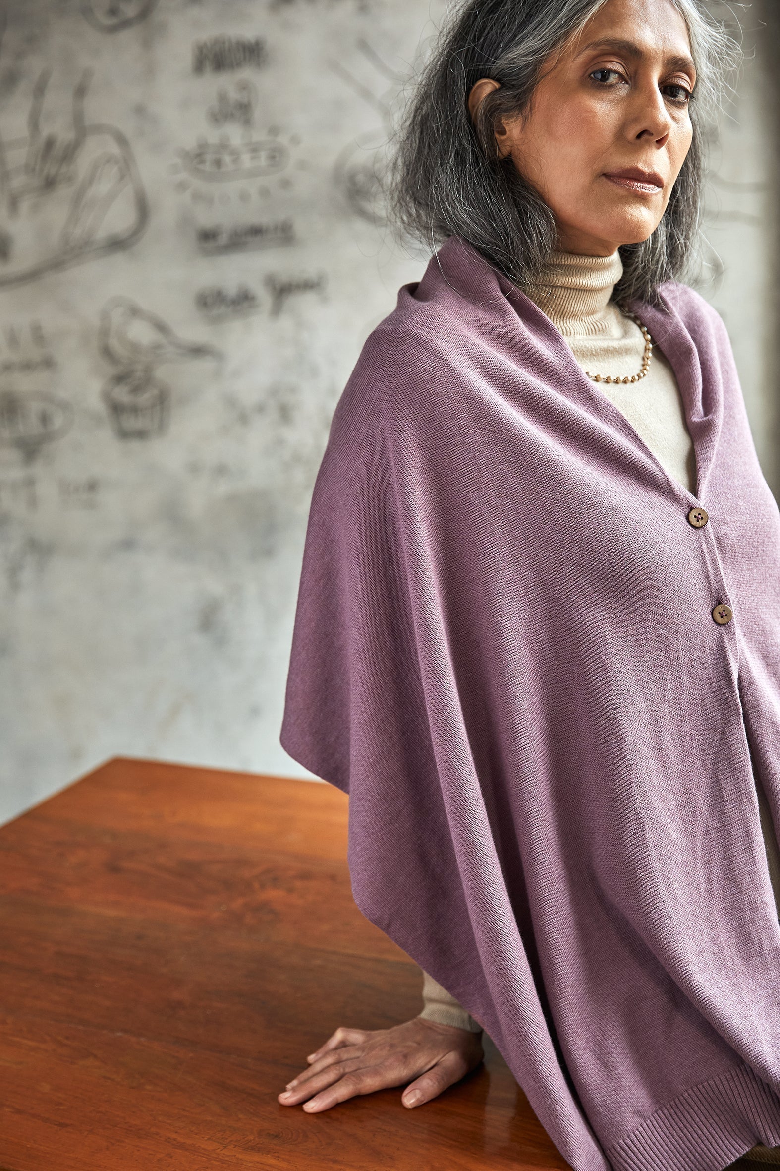 Elderberry Poncho Scarf