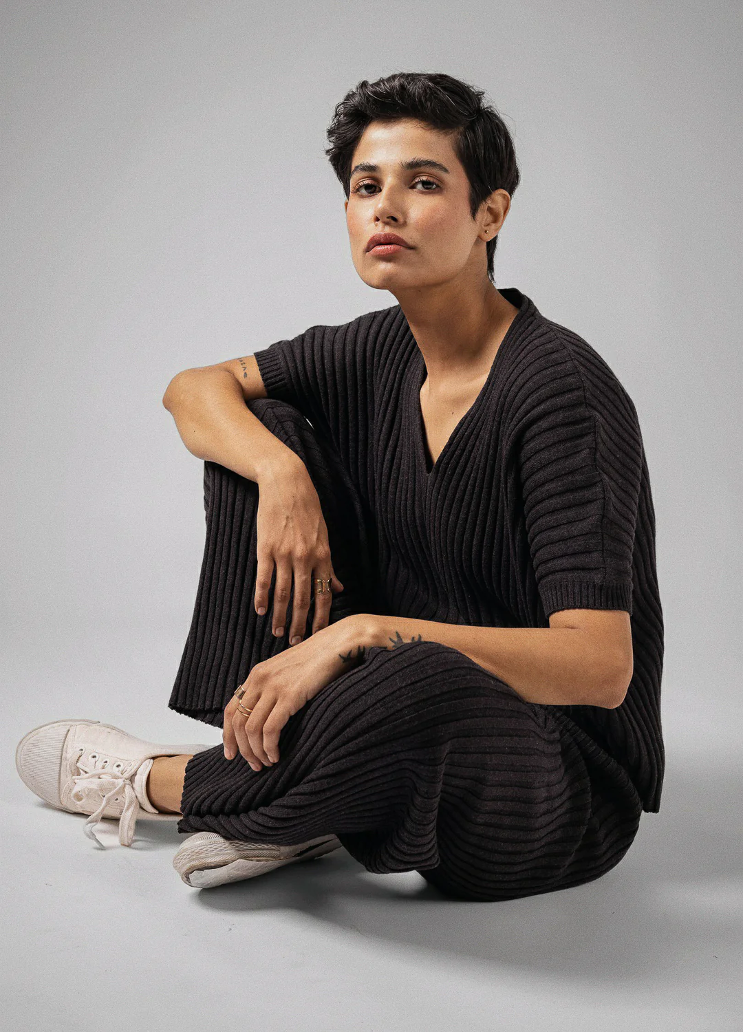 Charcoal Flared Pants