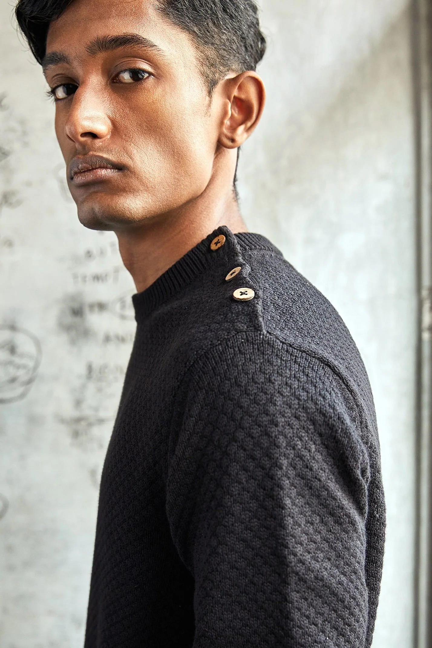 Night Buttoned Jumper