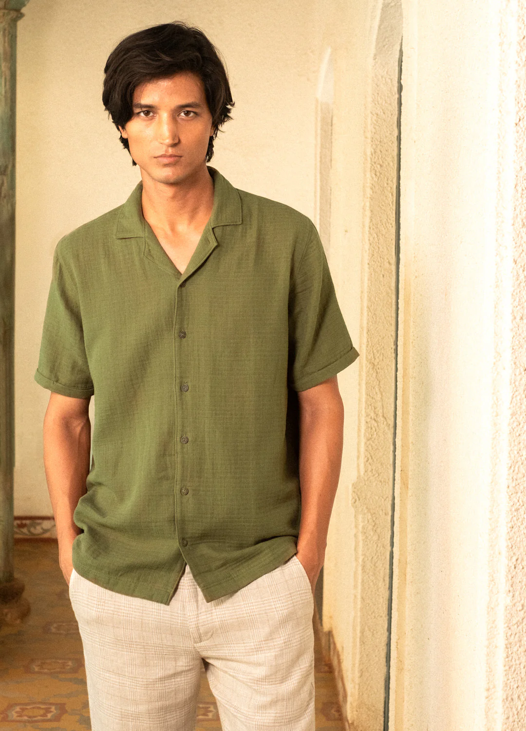 Olive Cuban Shirt