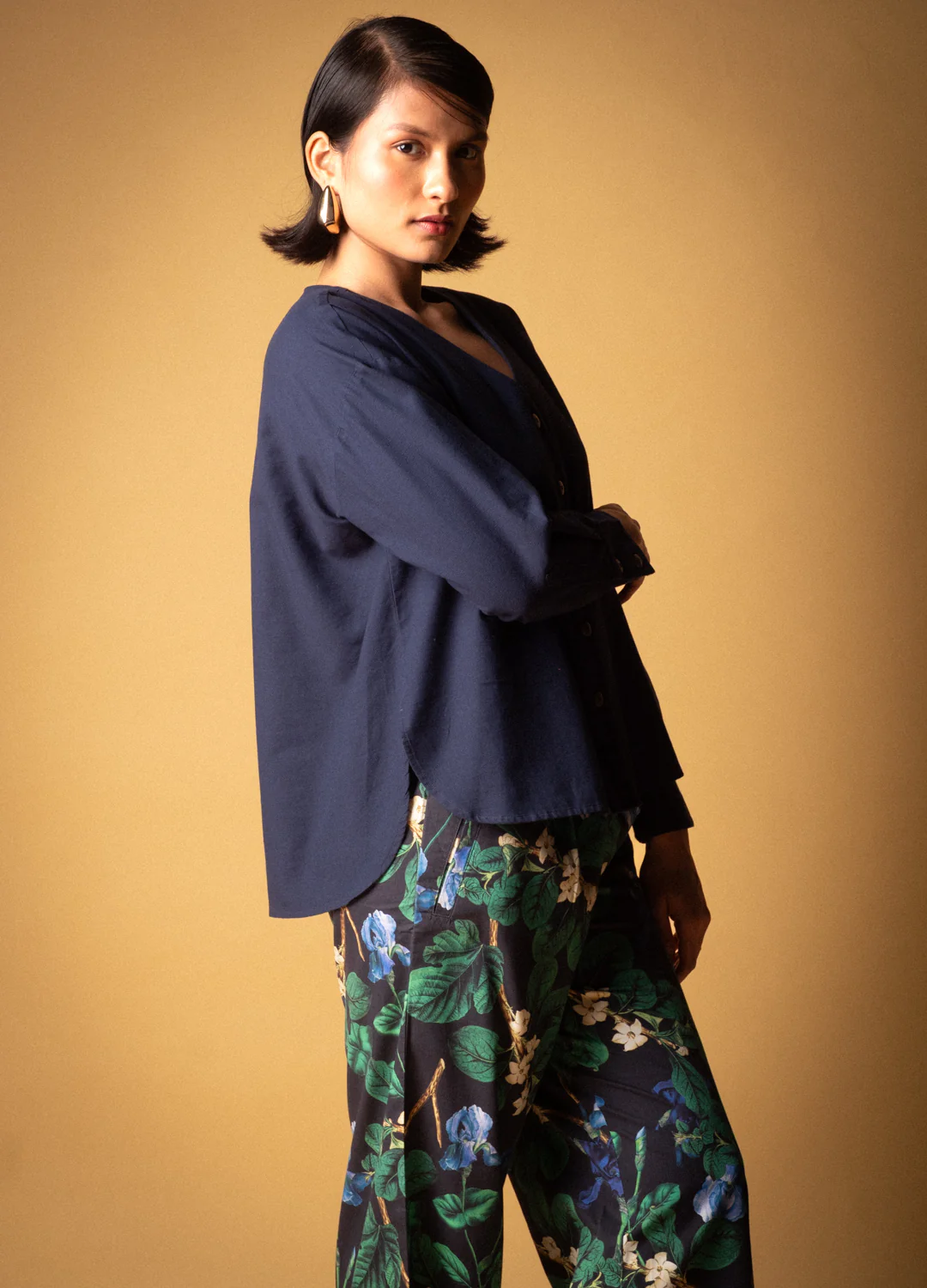 Midnight Buttoned Blouse