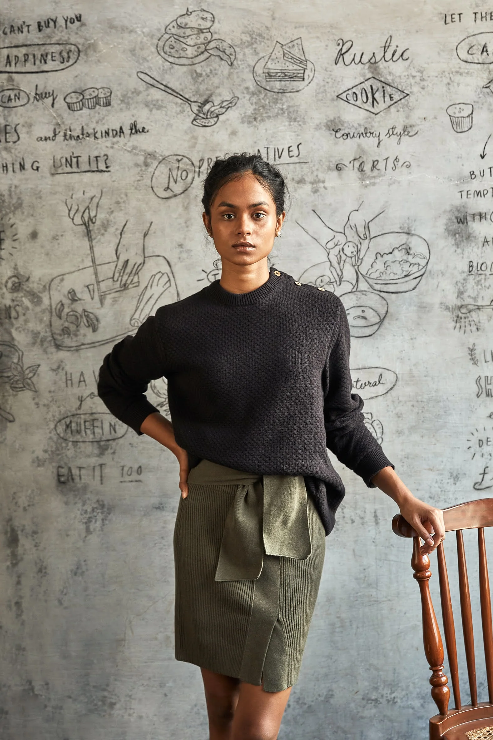 Night Buttoned Jumper