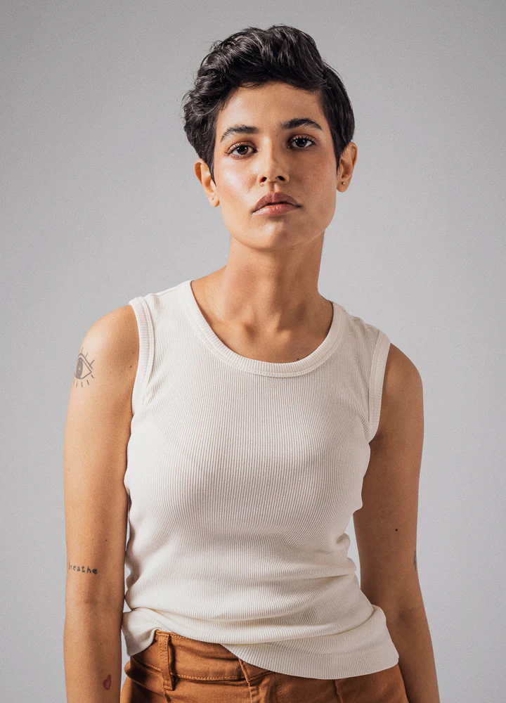 Coconut Milk Ribbed Tank Top