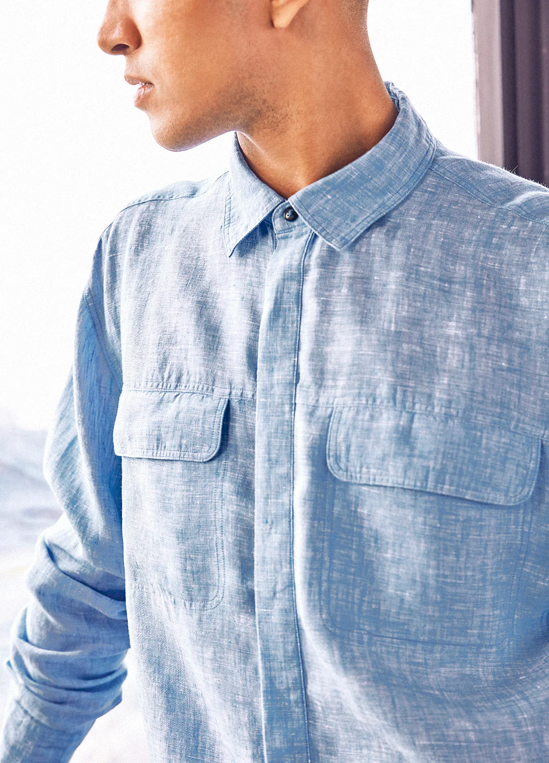 Shashi Linen Shirt In Sapphire