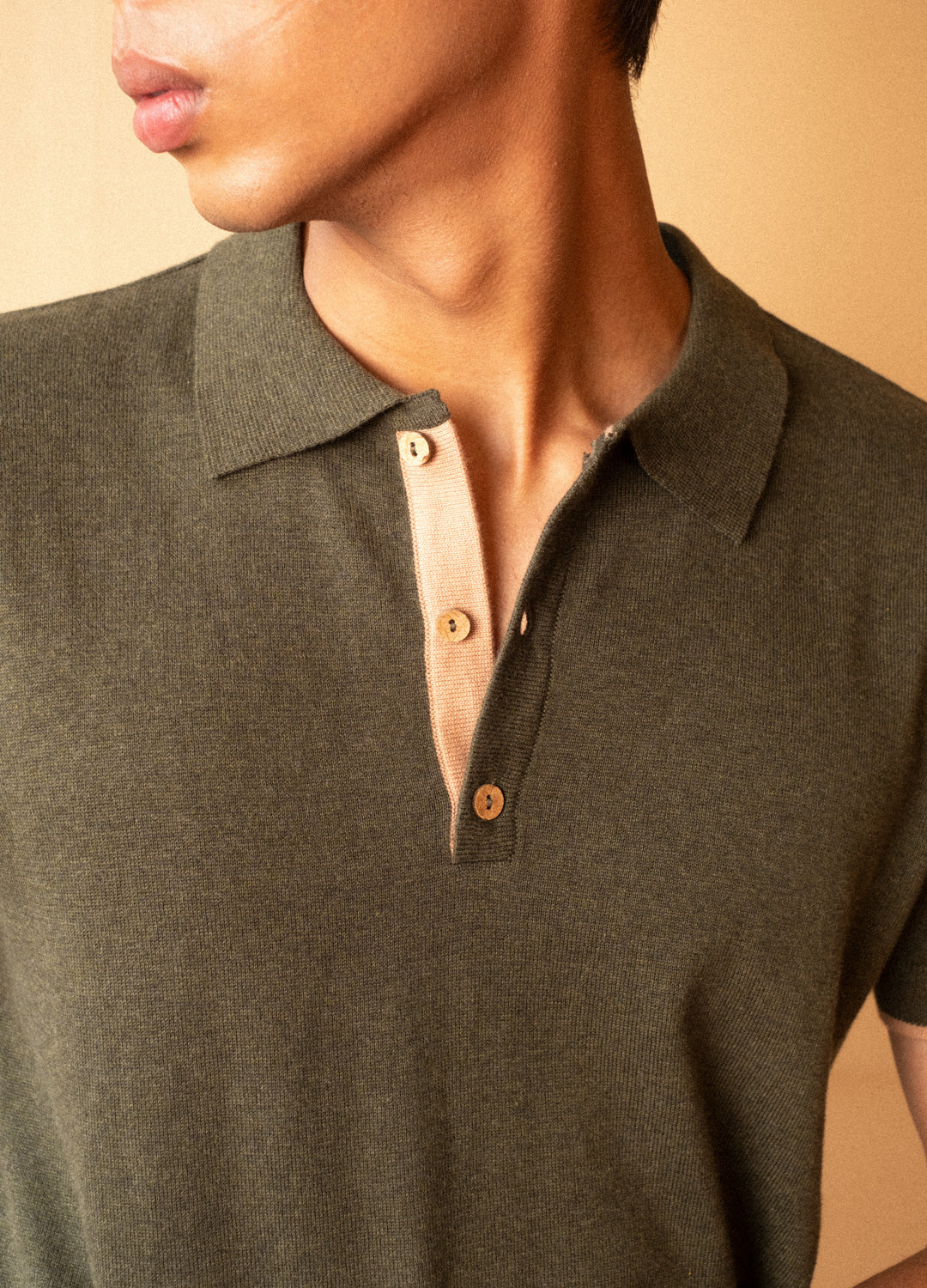 Olive Knit Polo