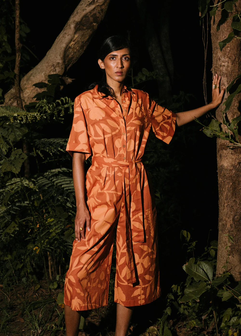 Russet Garden Midi Jumpsuit