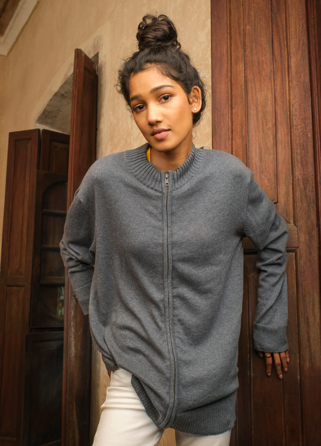 Charcoal Zip-Up Jacket