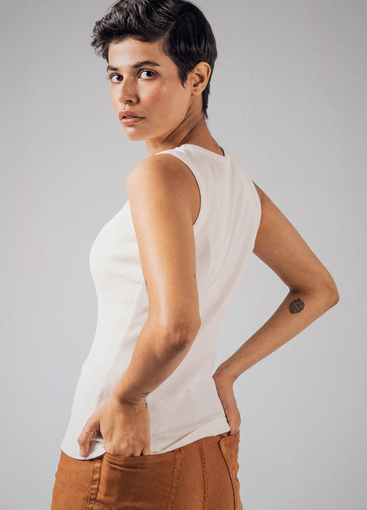 Coconut Milk Ribbed Tank Top