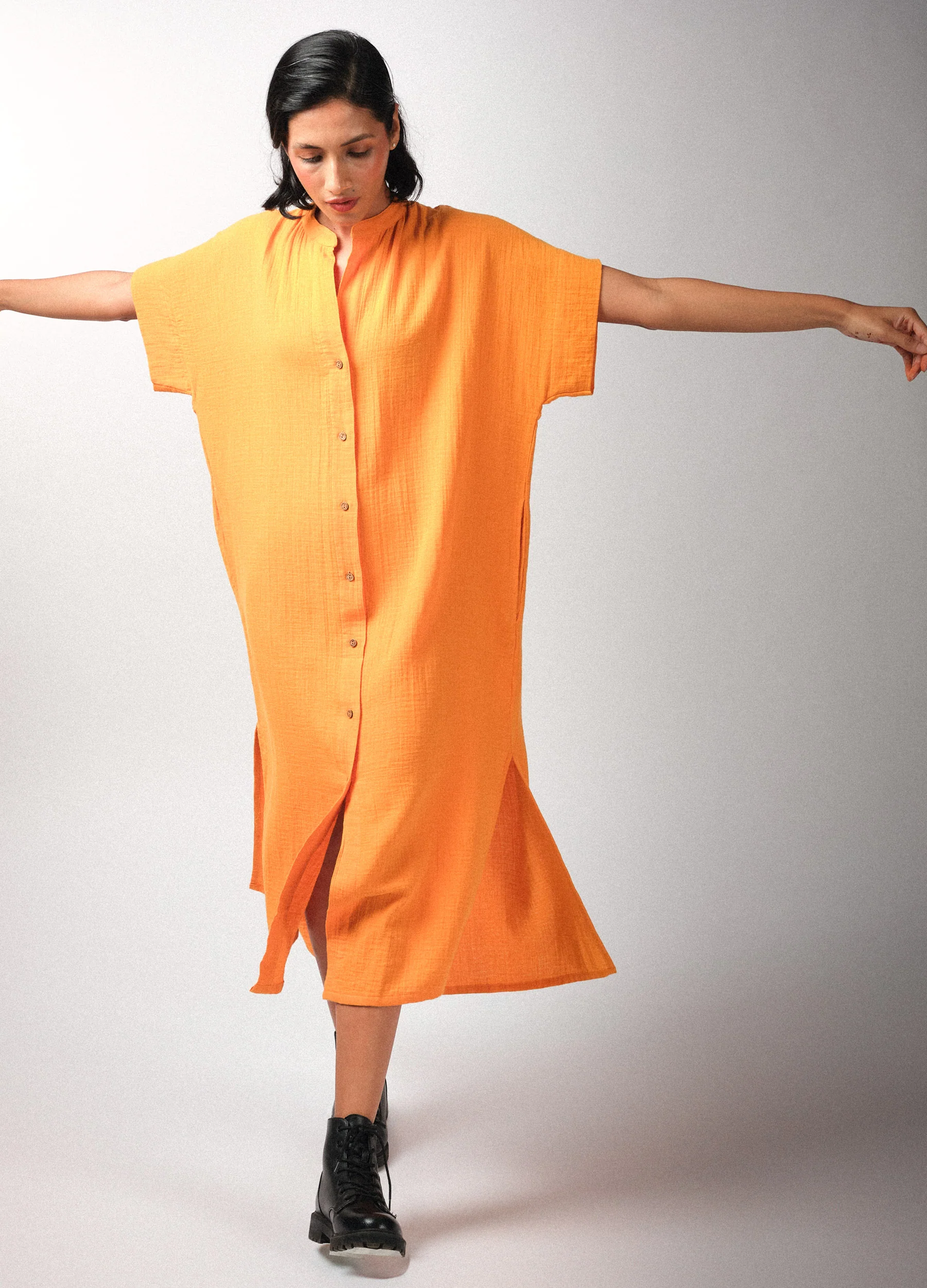 Apricot Shirt Kaftan