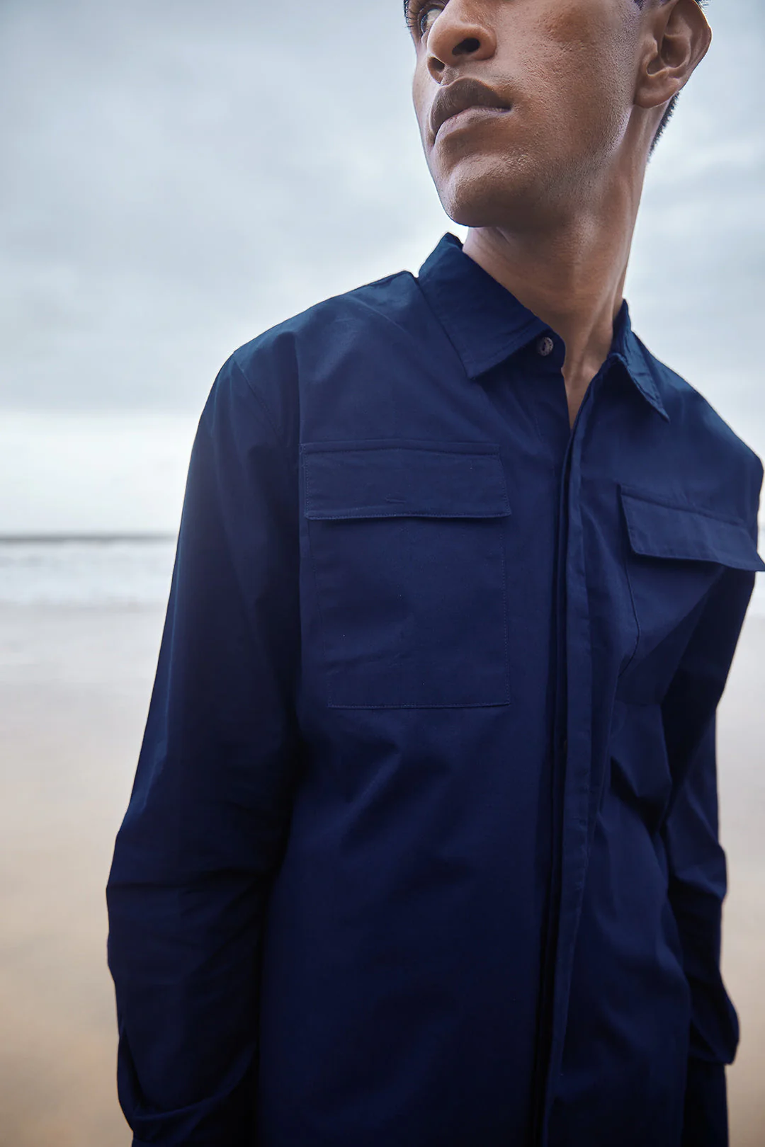 Indigo Flap Pocket Shirt