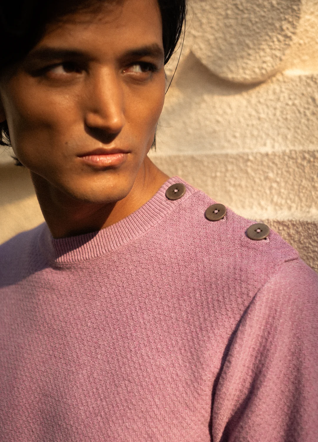 Lavender Buttoned Jumper