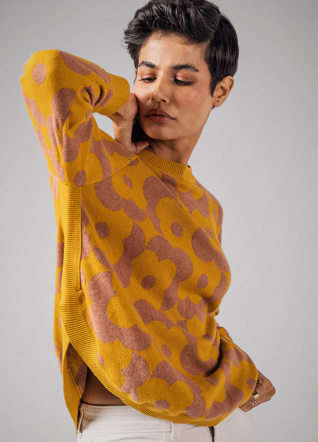 Rhubarb Floral Sweater