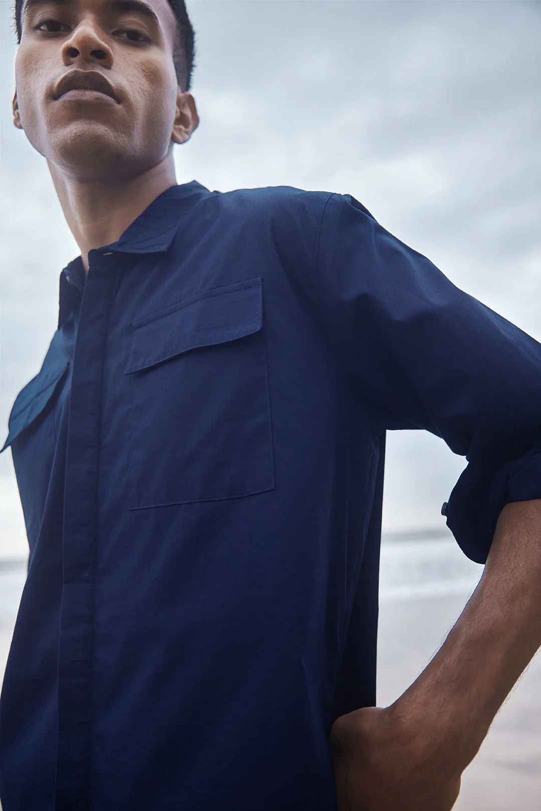 Indigo Flap Pocket Shirt