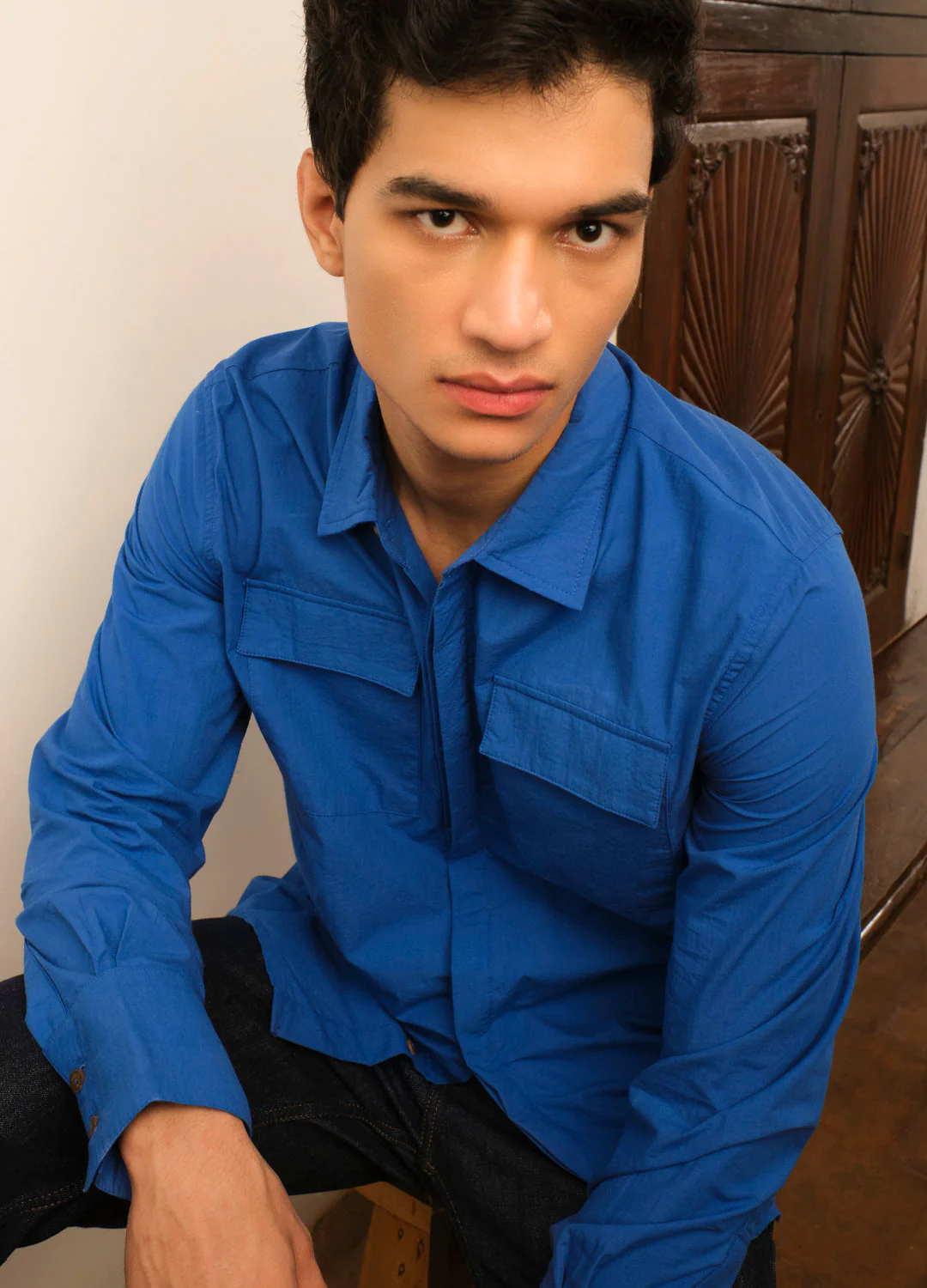 Cobalt Flap Pocket Shirt