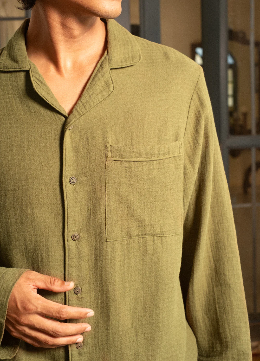 Olive Night Shirt