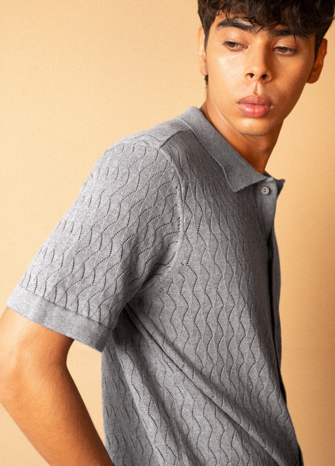 Mist Open-Knit Shirt