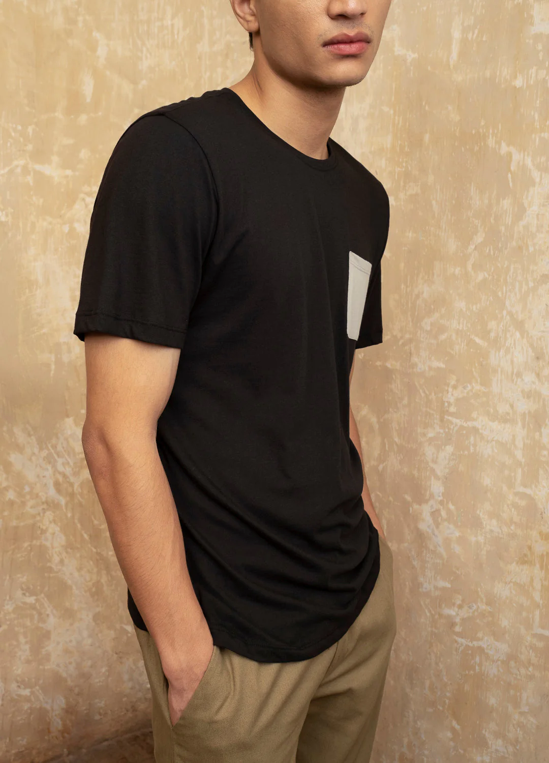 Black Pocket Tee