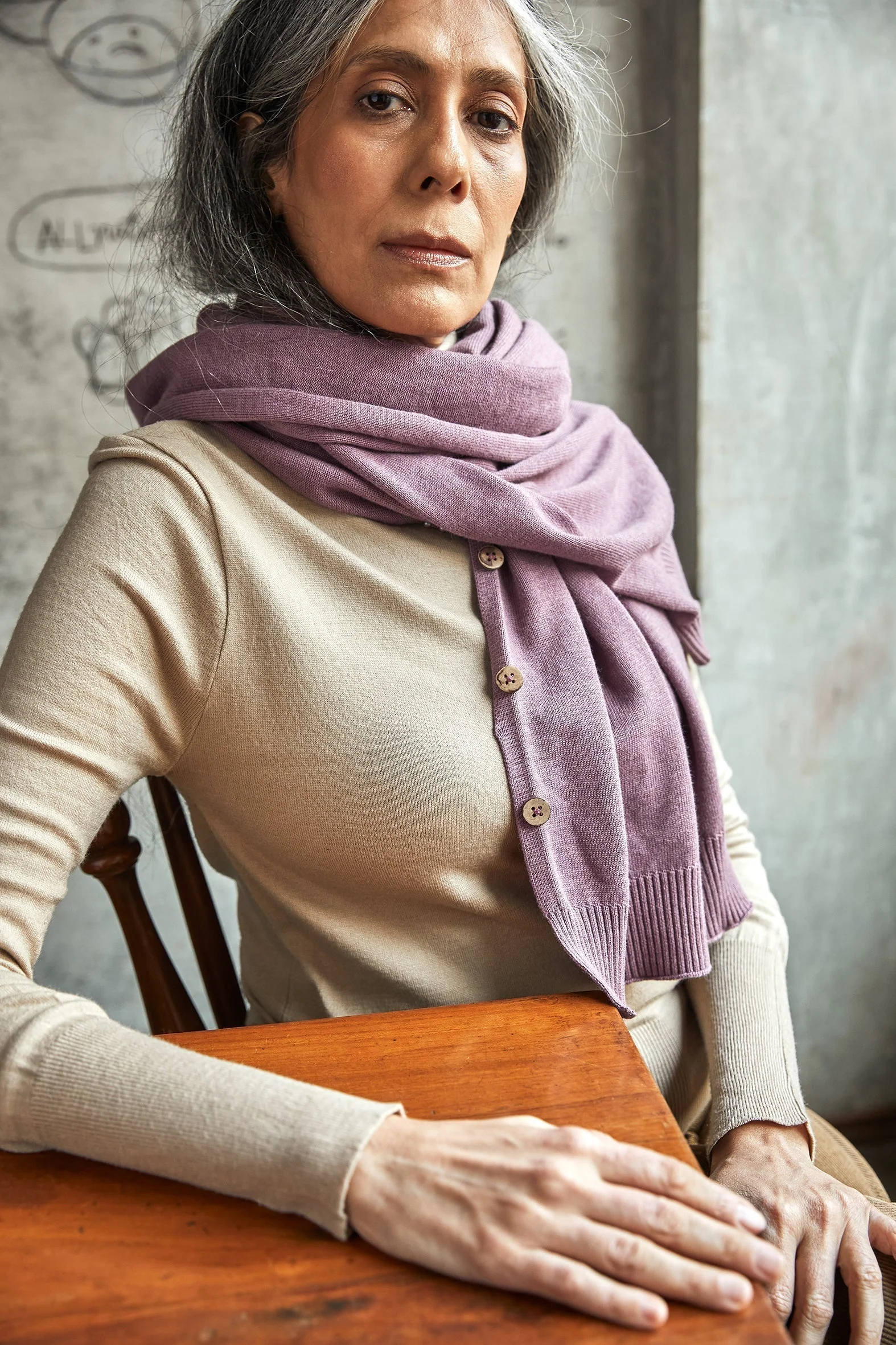 Elderberry Poncho Scarf