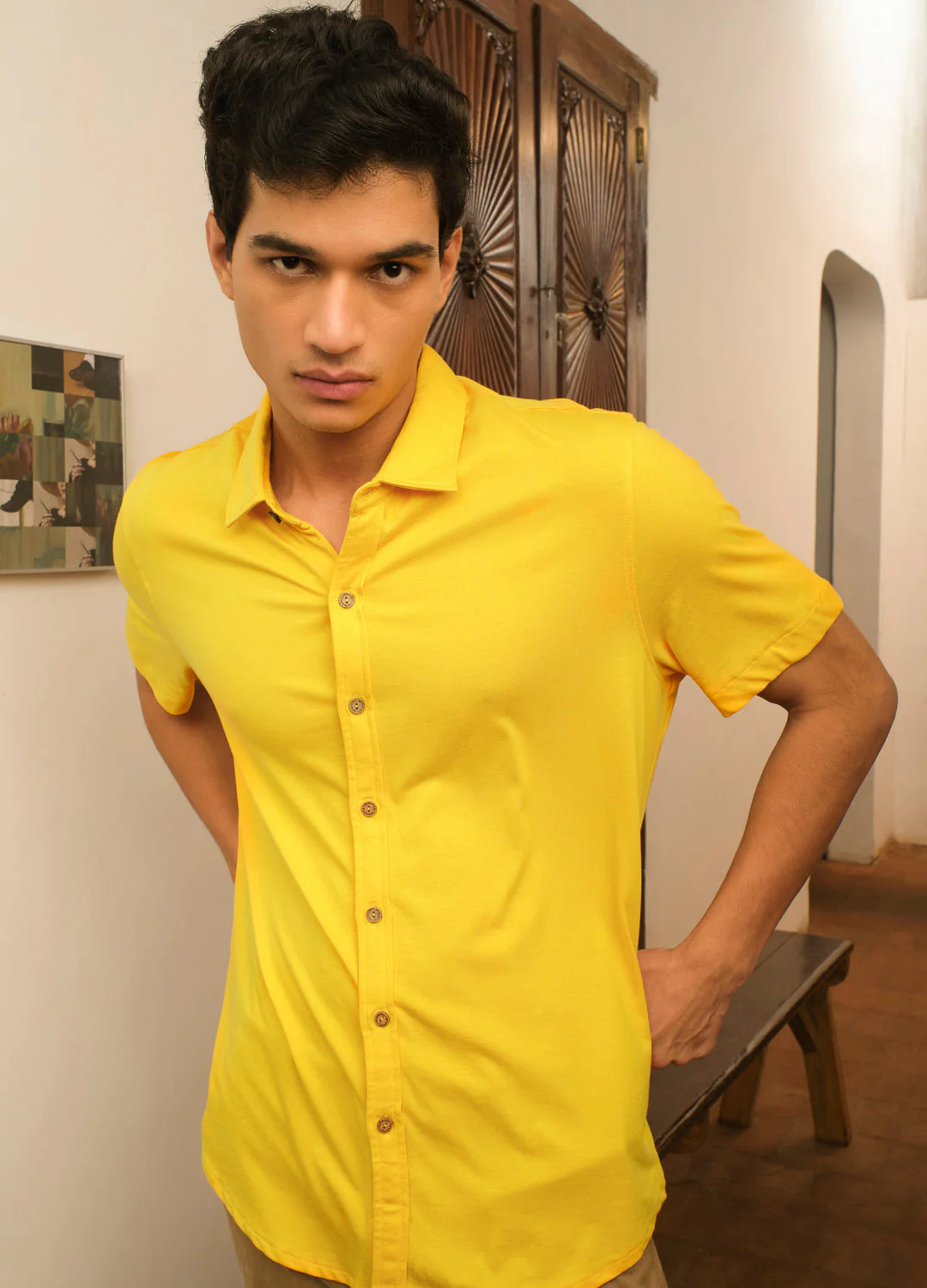 Sunflower Half-Sleeve Shirt