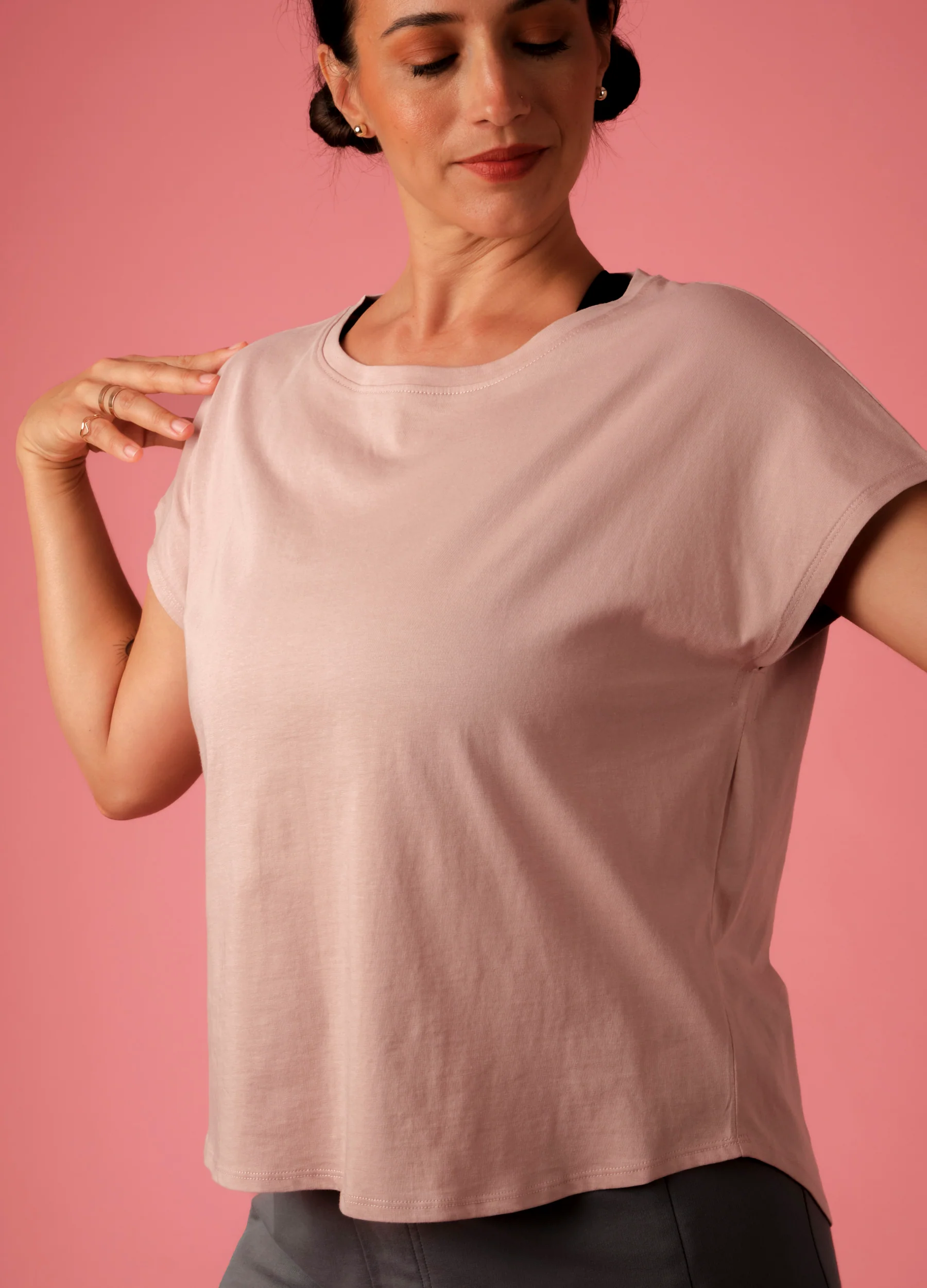Rose Drop-Shoulder Tee