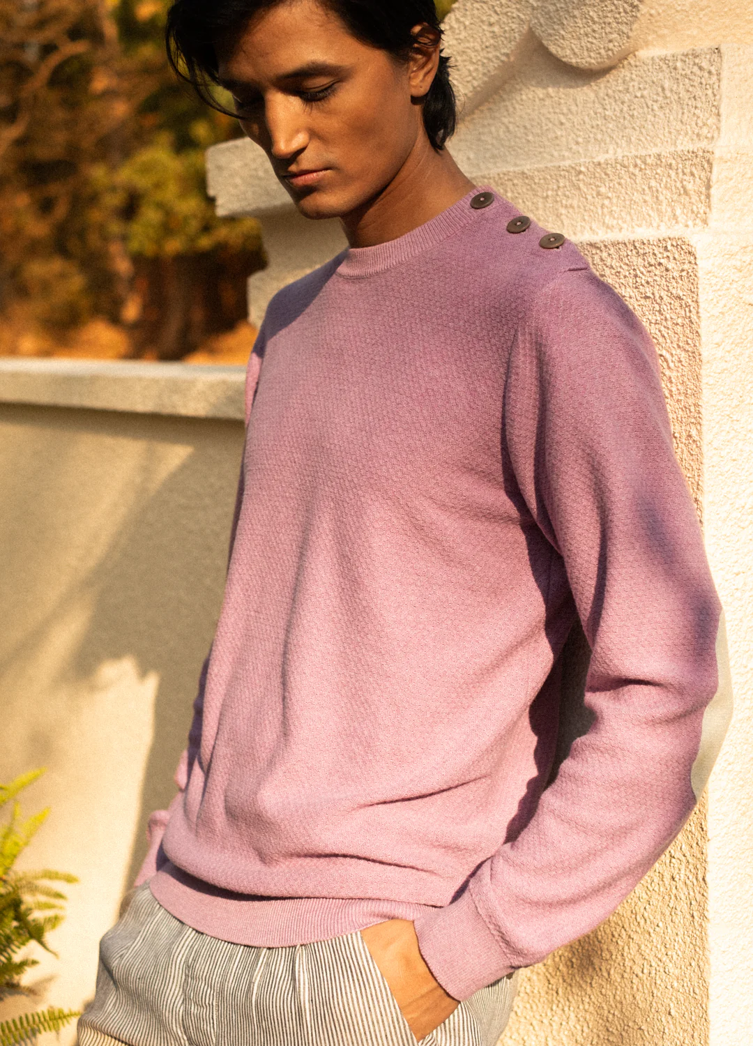 Lavender Buttoned Jumper