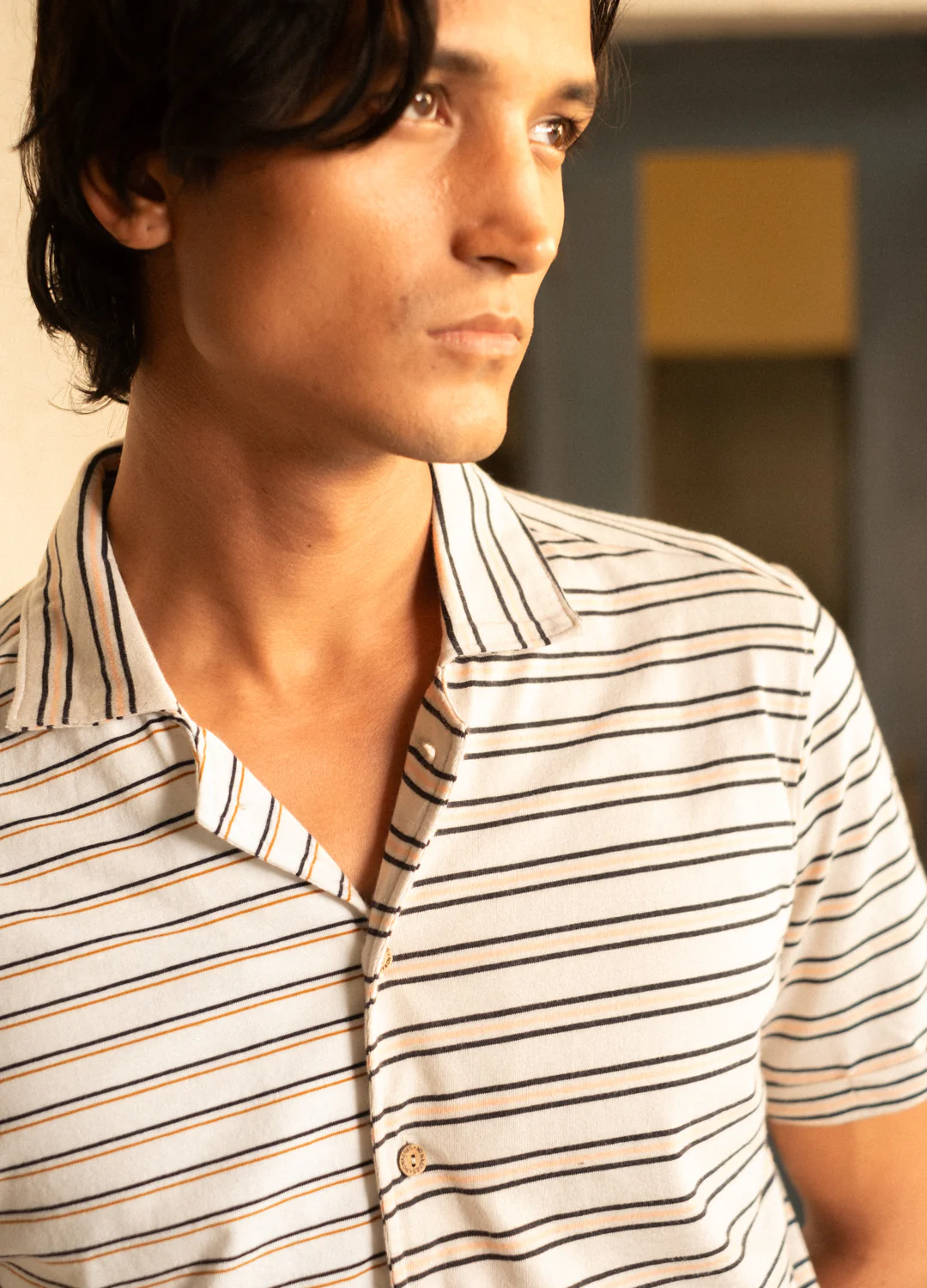 Dual Stripe Cuban Shirt