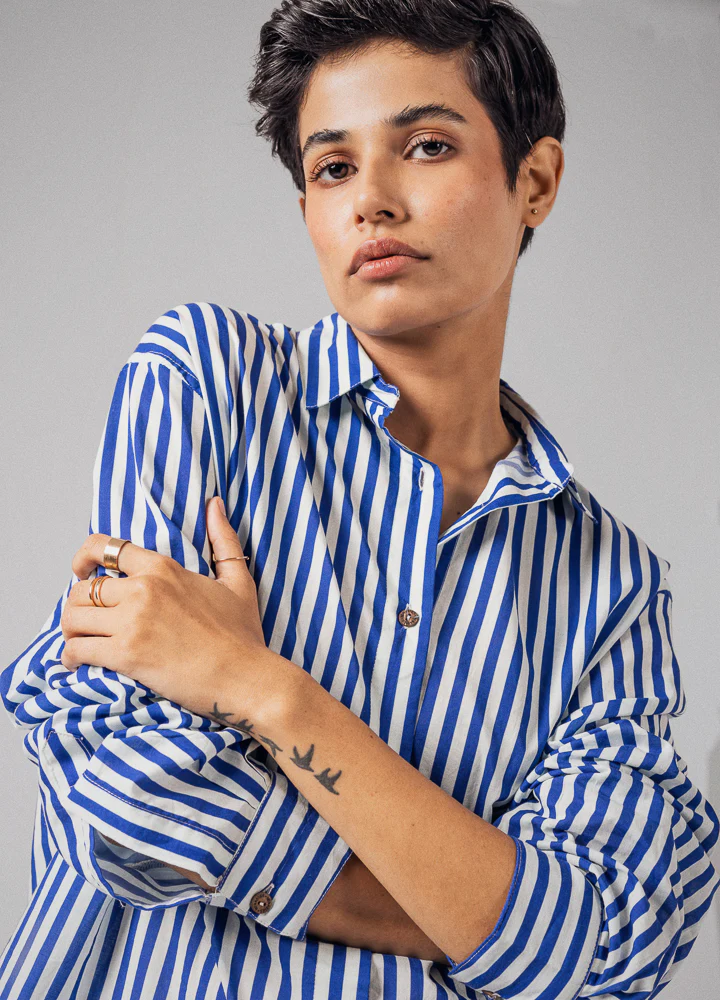 Cobalt Stripe Anywhere Shirt