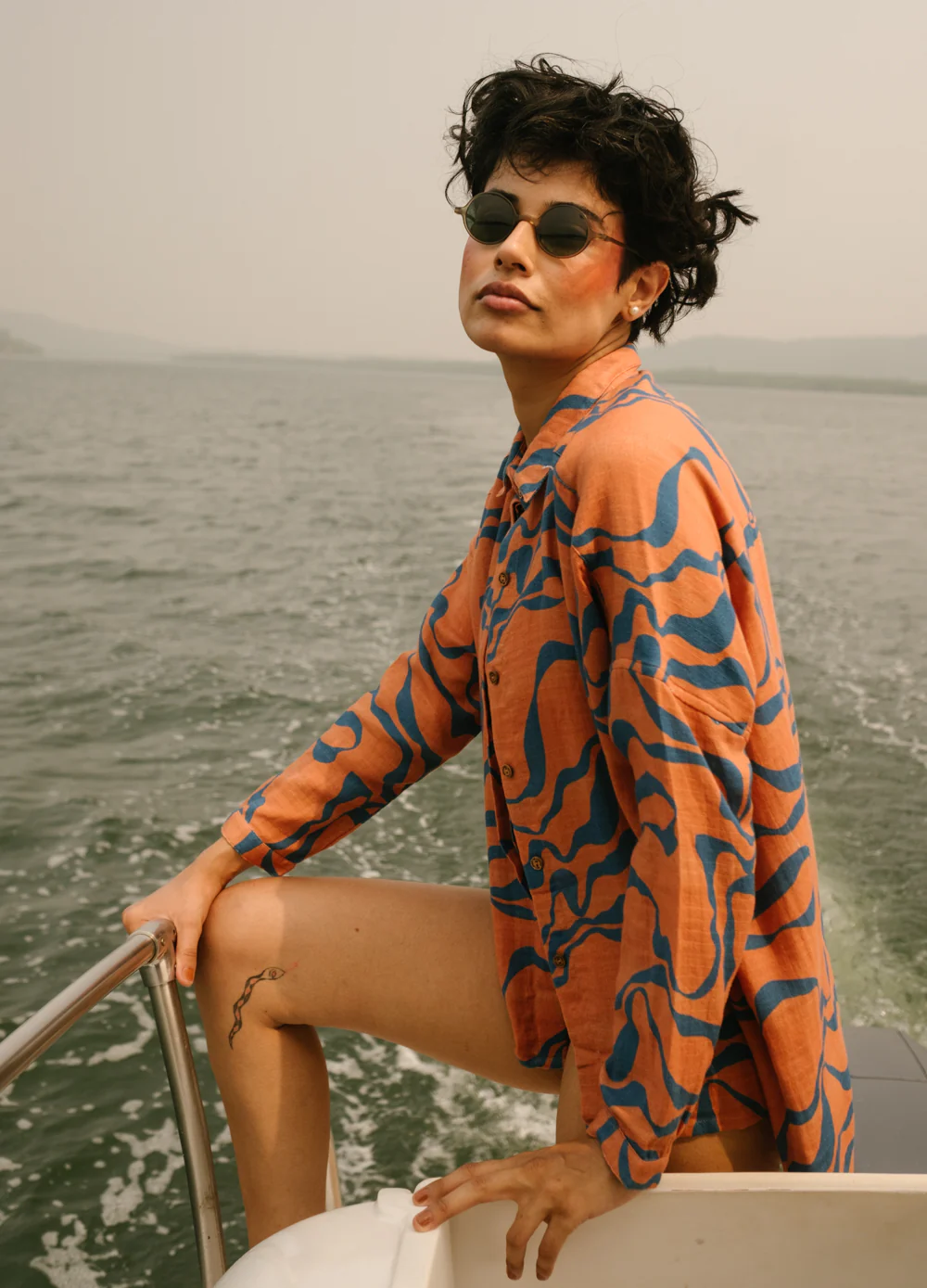 High Tide Side-Slit Shirt