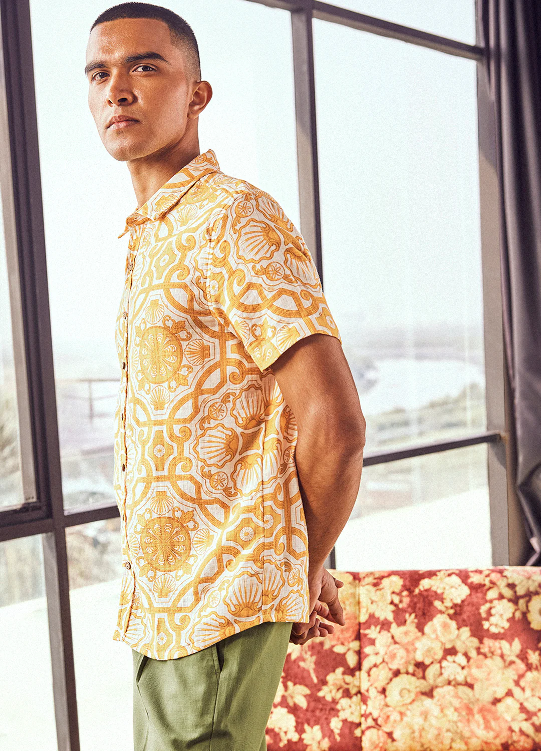 Azul Gold Half-Sleeve Shirt