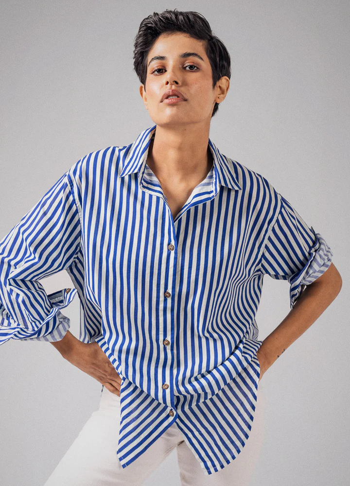 Cobalt Stripe Anywhere Shirt
