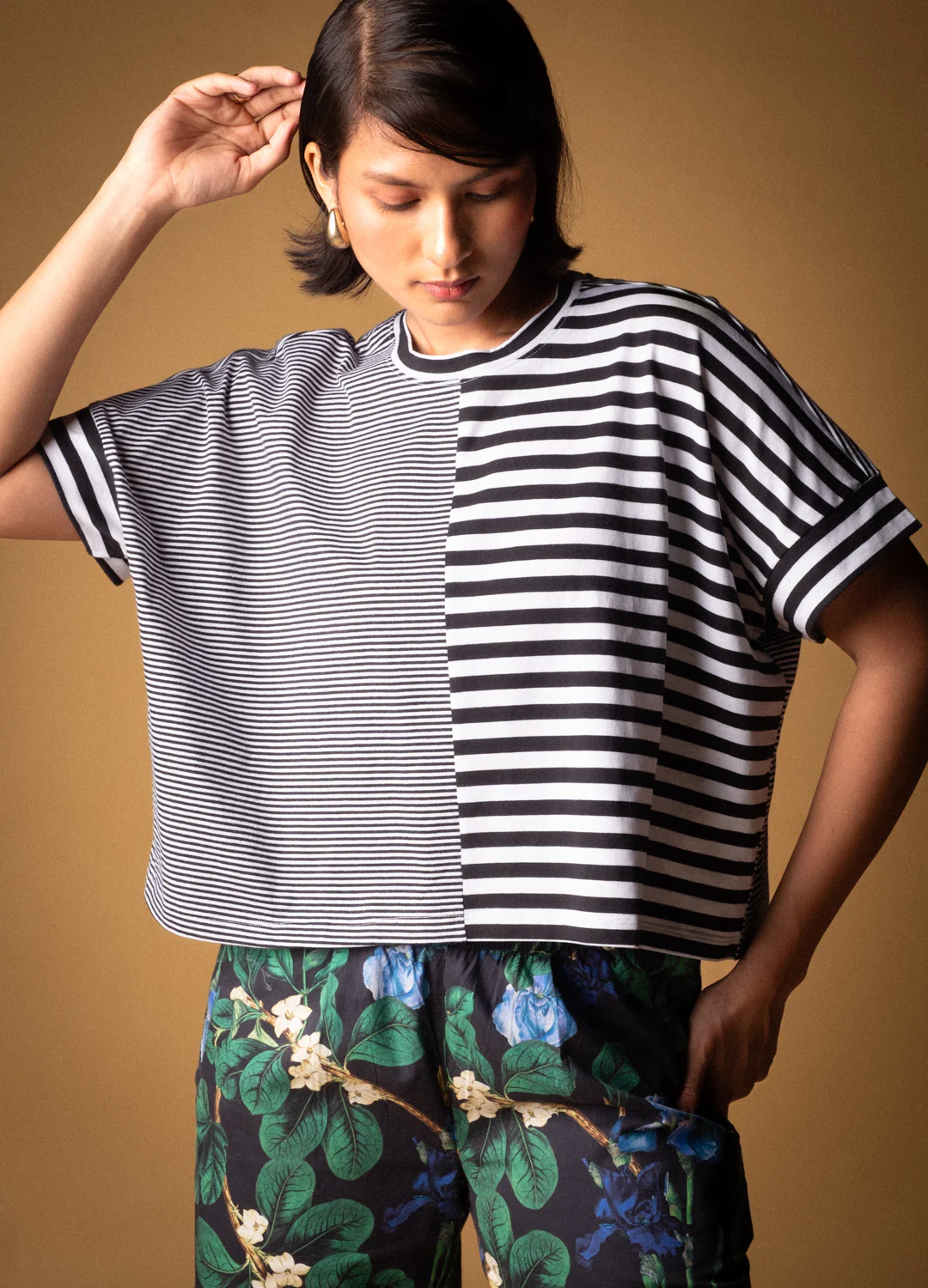Stripe Mix Easy Tee