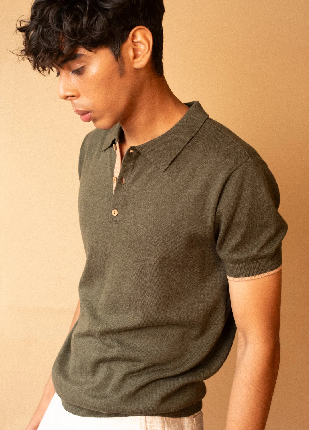 Olive Knit Polo