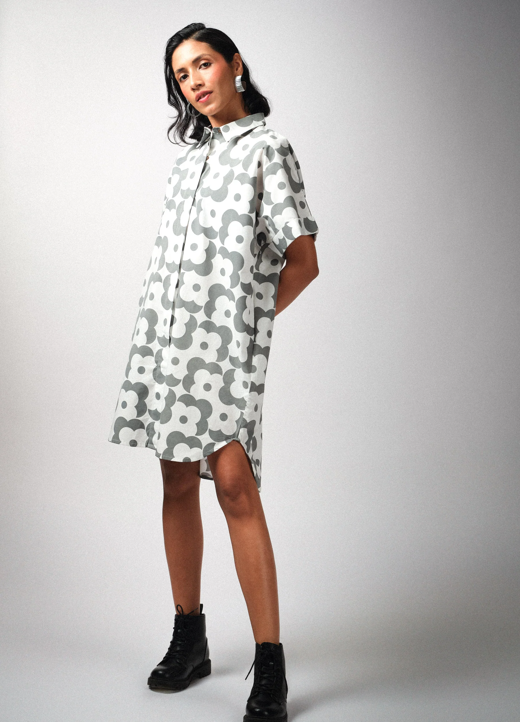 Mist Floral Shirt Dress