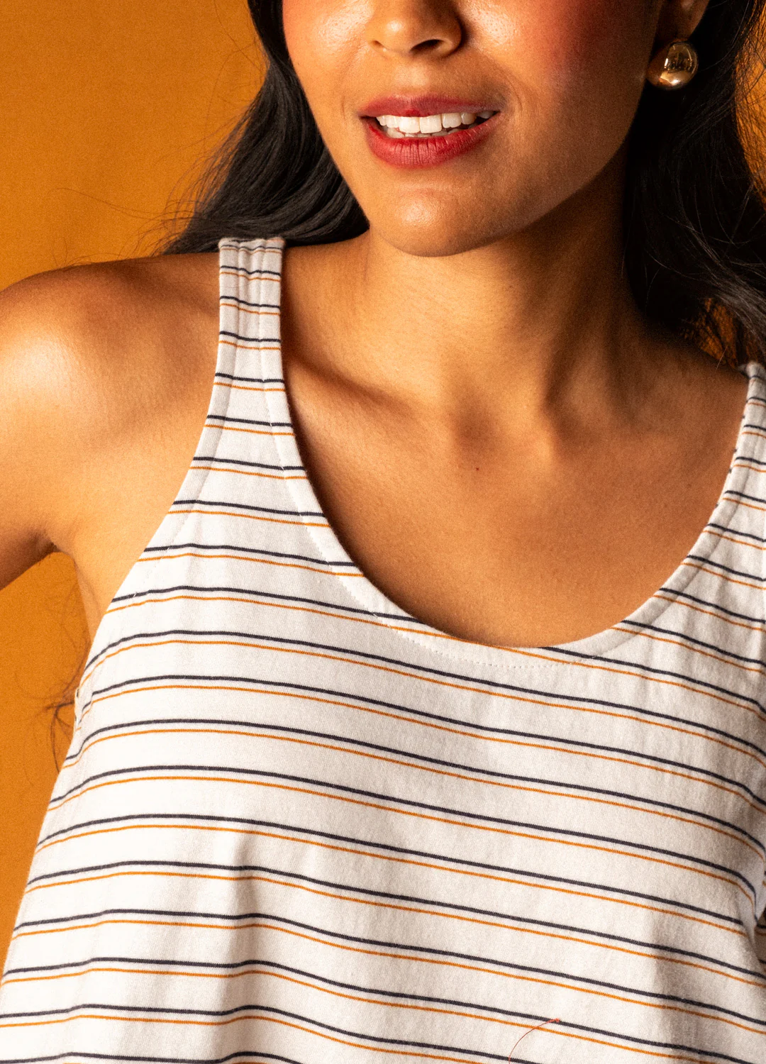 Dual Stripe Flared Tank