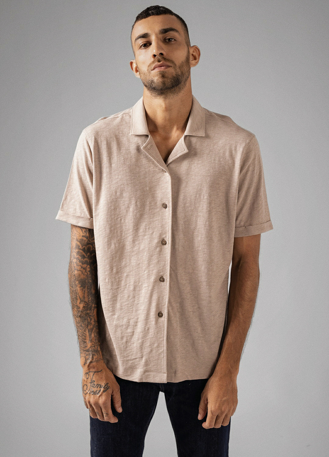 Sand Cuban Shirt