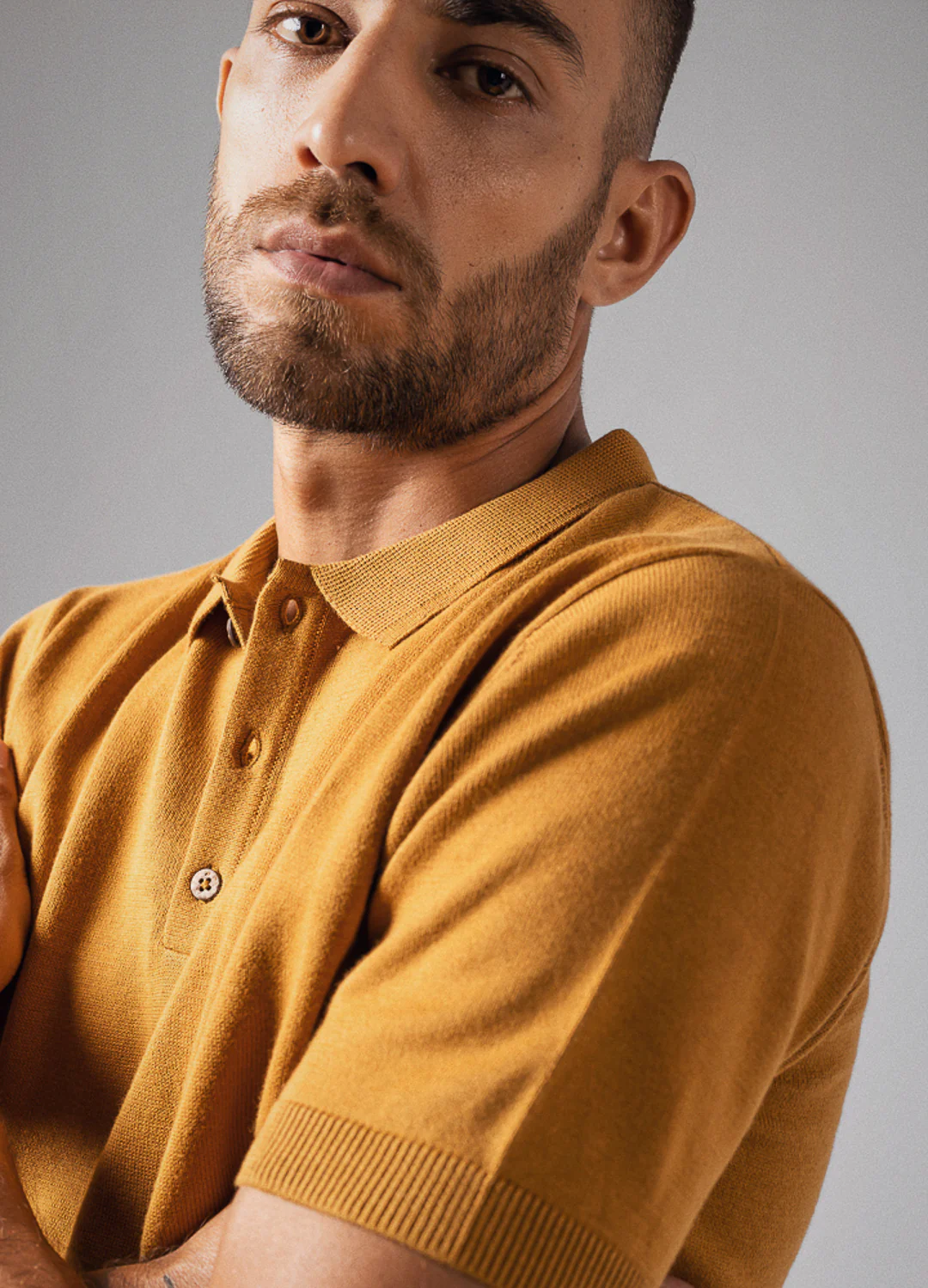 Almond Knit Polo