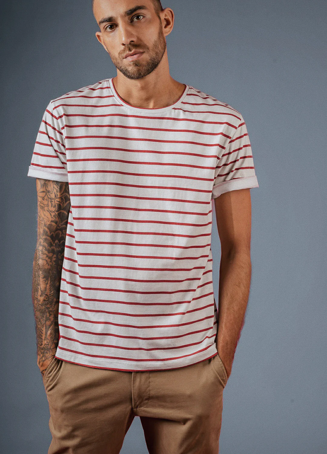 Ruby Stripe Classic Tee