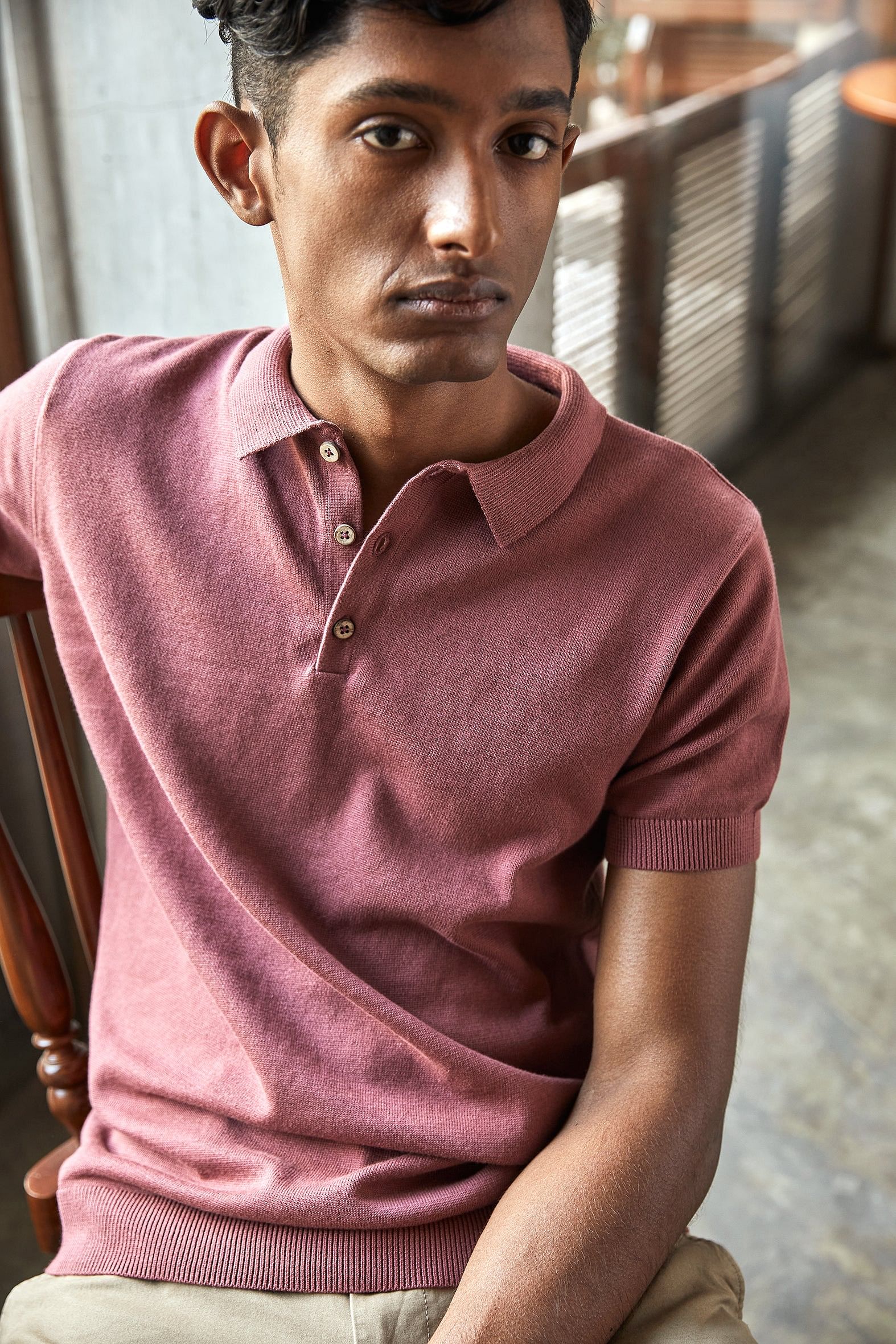 Rhubarb Knit Polo