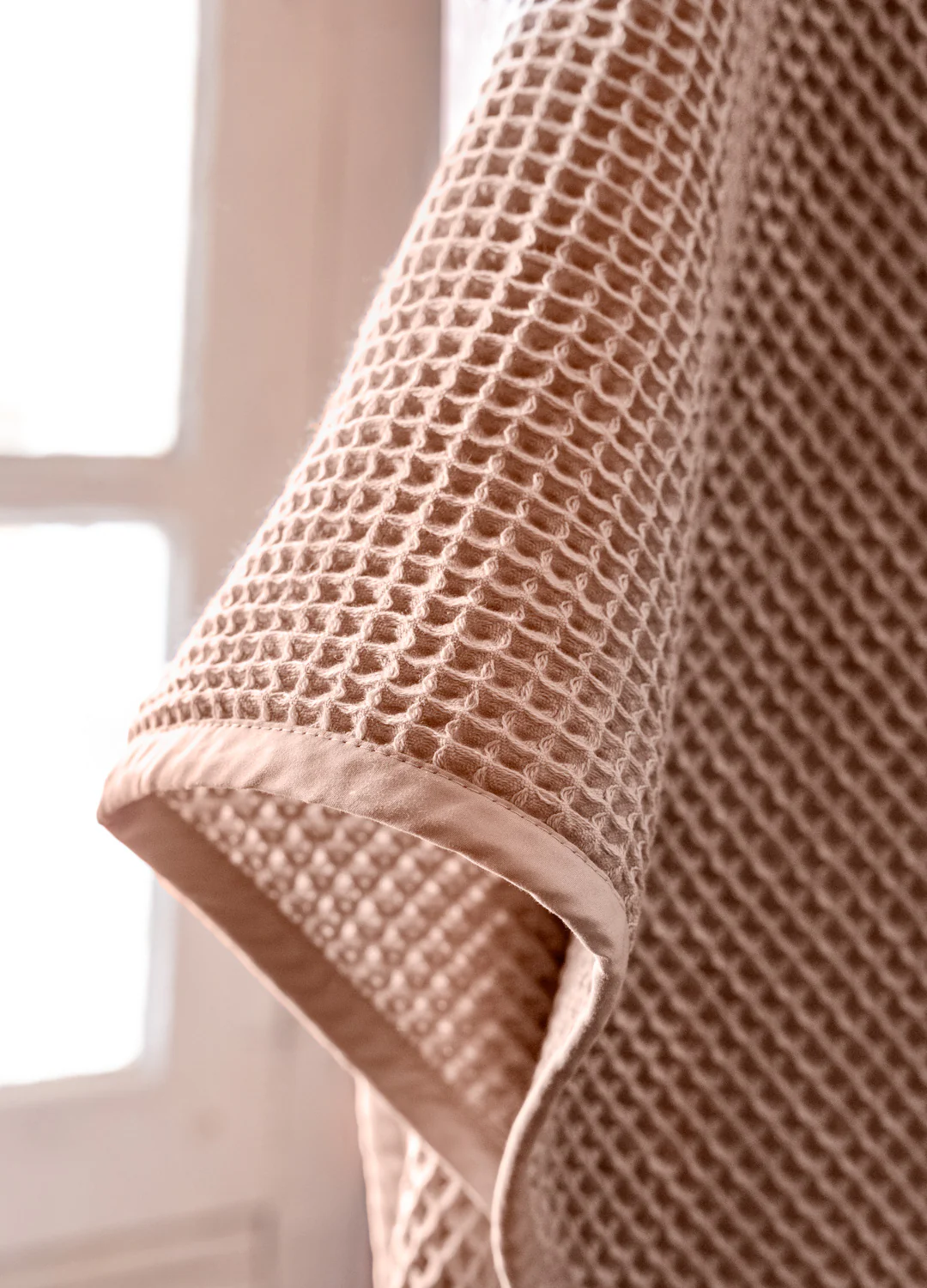 Rose Quartz Waffle Bath Towel