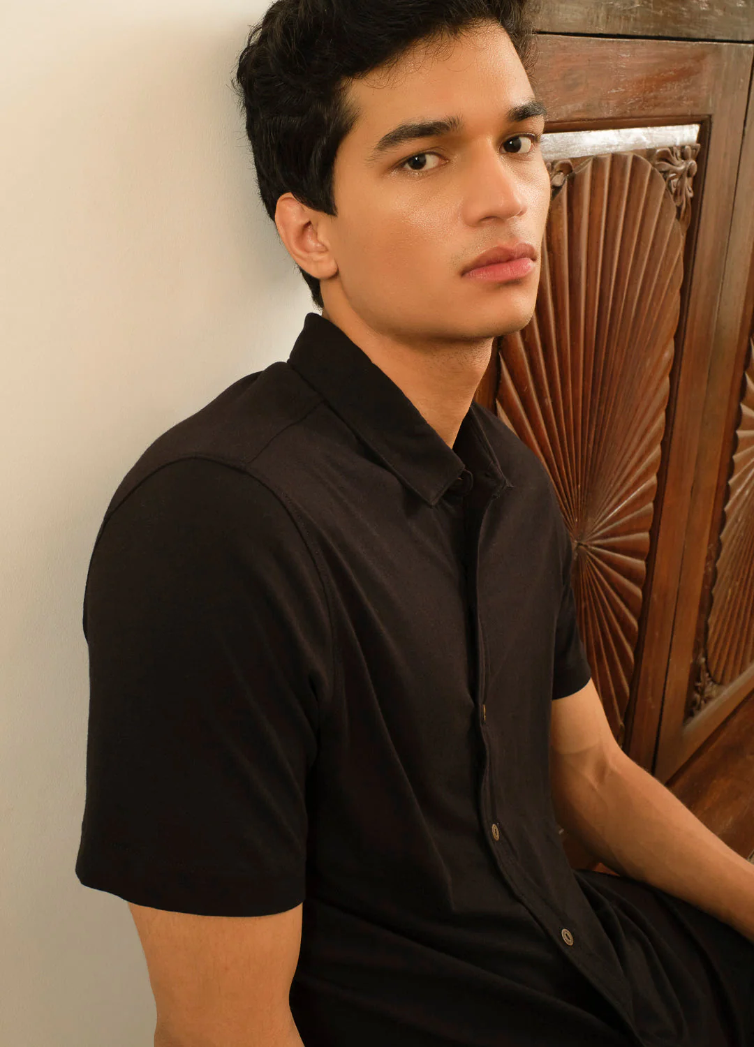 Black Half-Sleeve Shirt