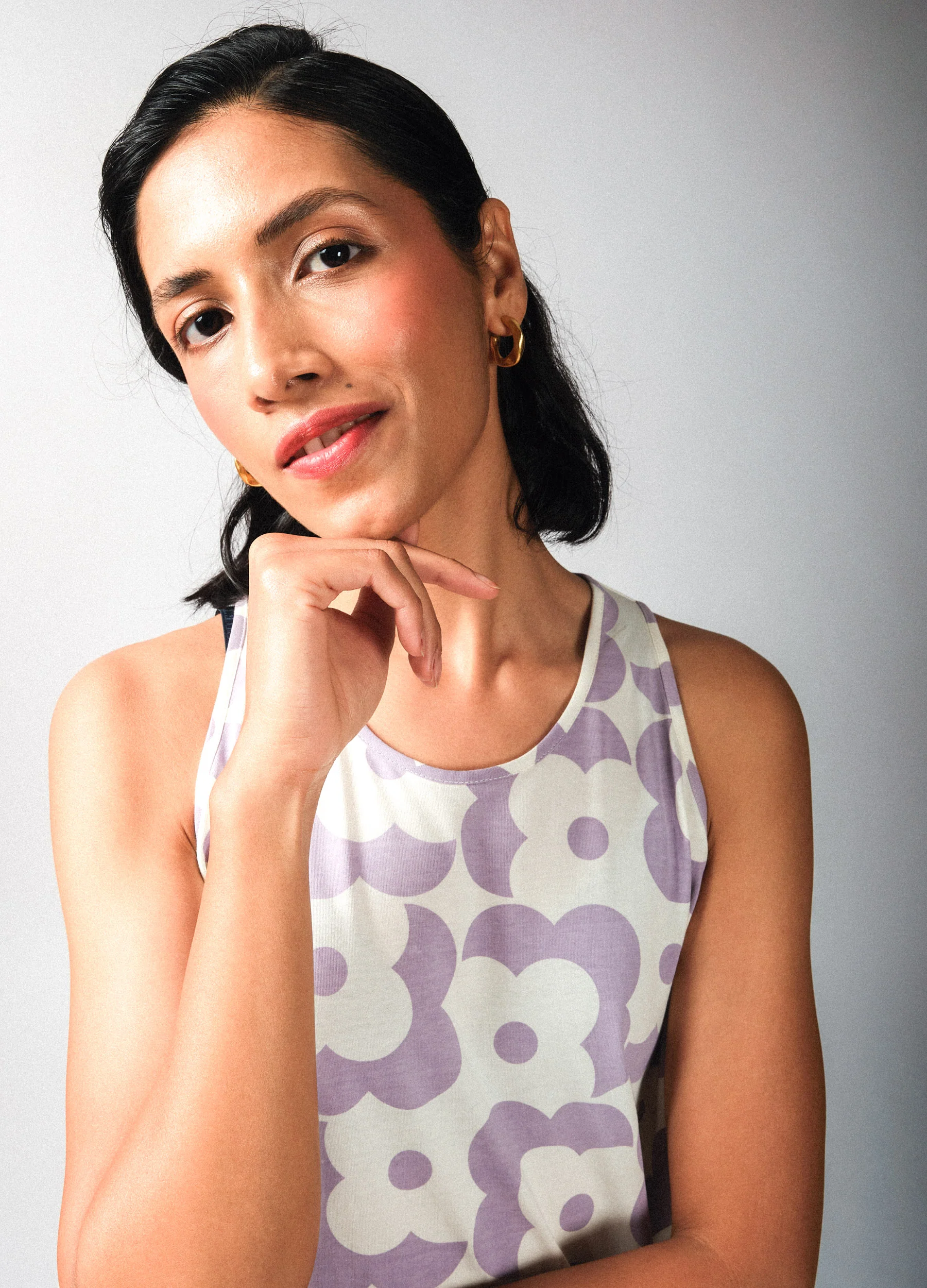 Lavender Floral Sack Dress