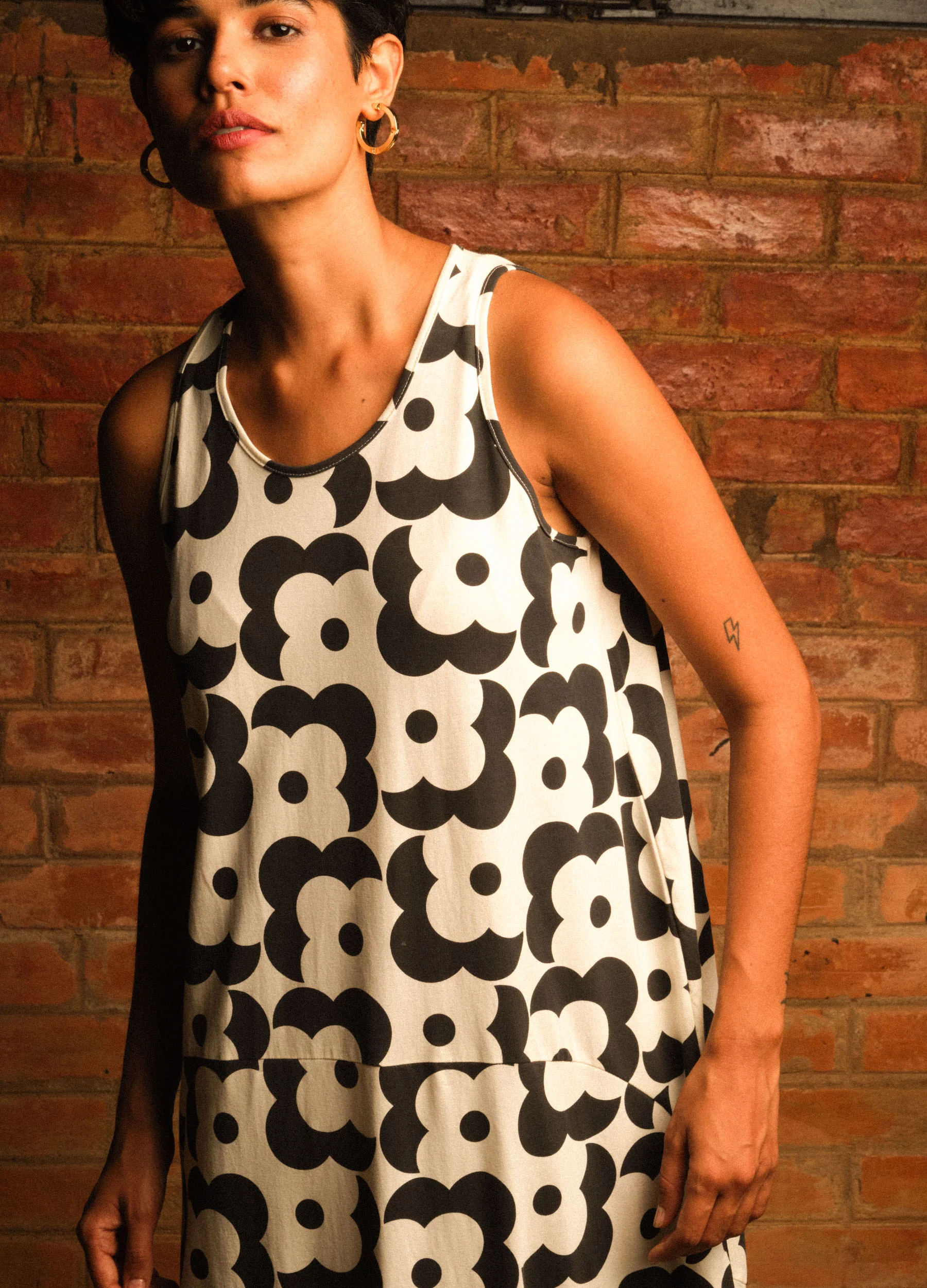 Shadow Floral Sack Dress