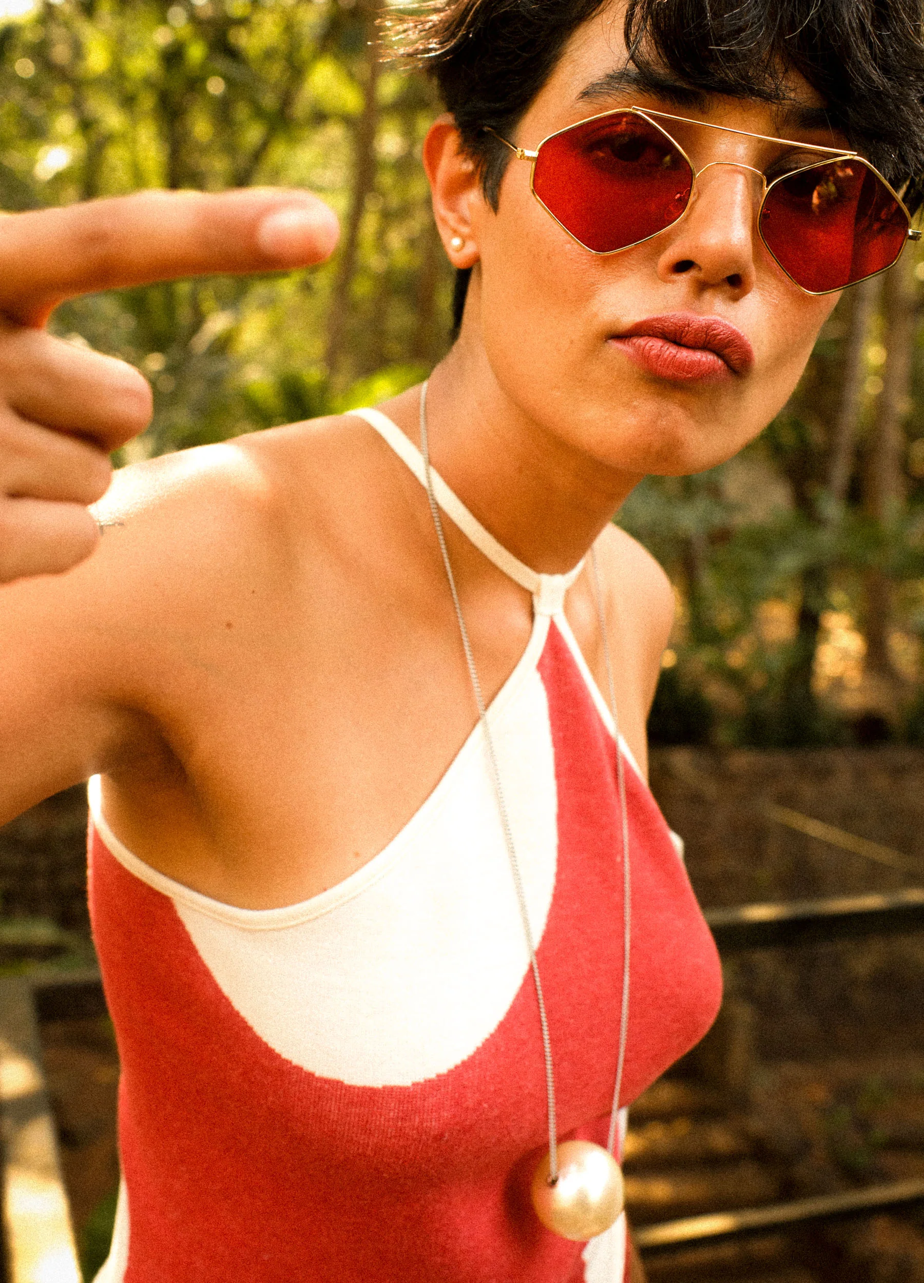 Rouge Polka Reversible Halter Tank