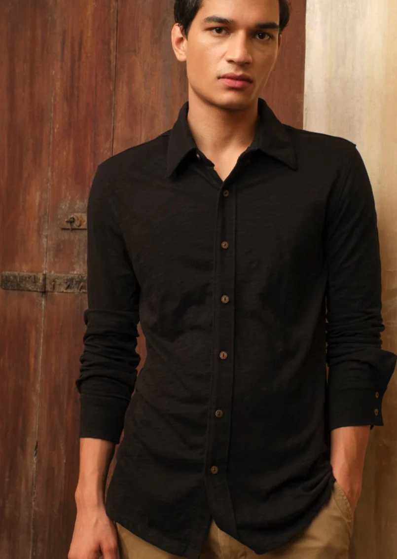 Black Knit Shirt