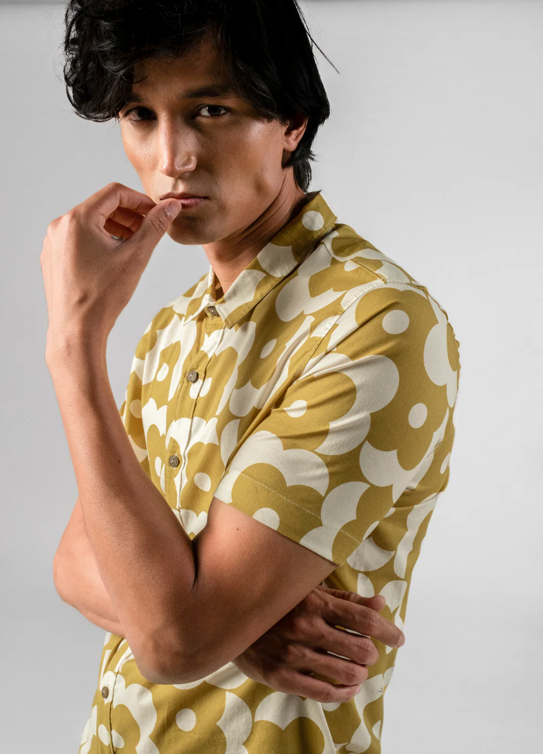 Avocado Floral Half-Sleeve Shirt