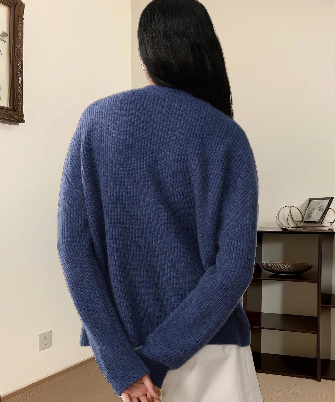 Cropped Cashmere Cocoon Cardigan