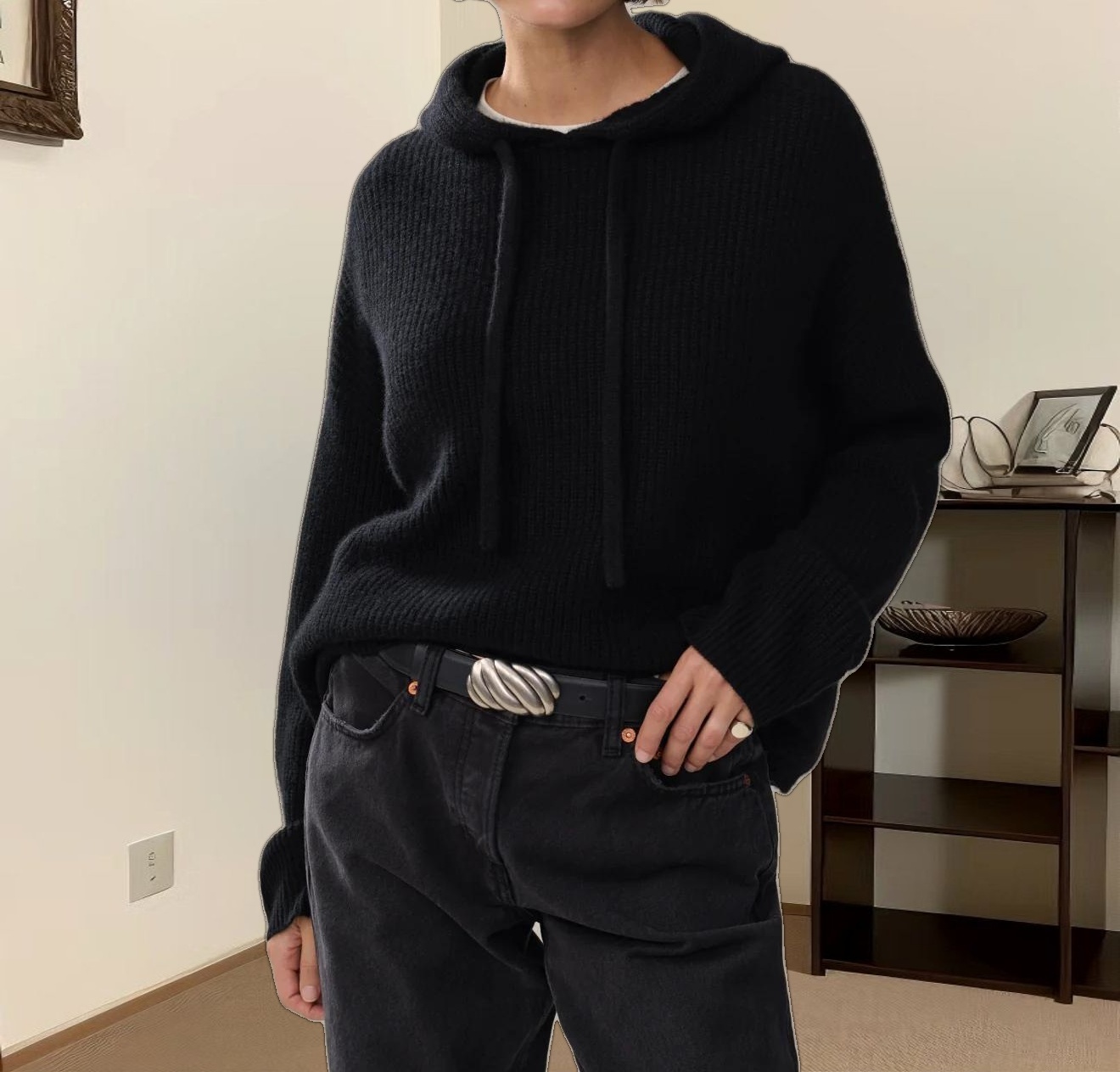 Cashmere Fisherman Hoodie